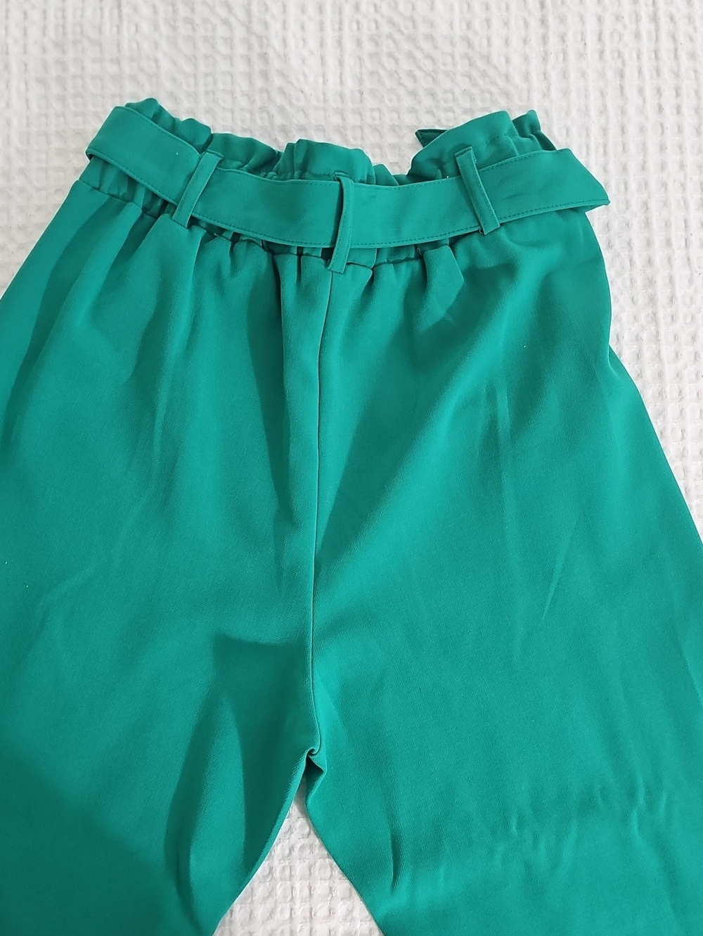 SO Teal Green Single-Button Blazer with Paperbag Waist Trousers M - Picture 4 of 4